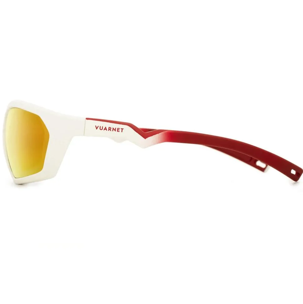 Lunettes de soleil Vuarnet Air 2010 Large Blanc Mat Rouge Pure Grey Red Flashed