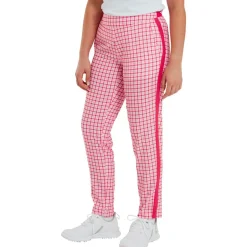 Pantalon Footjoy Gingham Lightweight Cropped W Pink Red