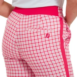 Pantalon Footjoy Gingham Lightweight Cropped W Pink Red