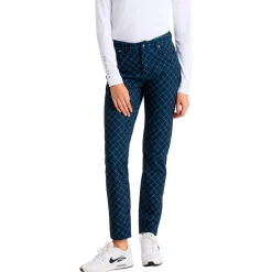 Pantalon Rohnisch Chie Comfort Pants 30 Micro R Check Navy