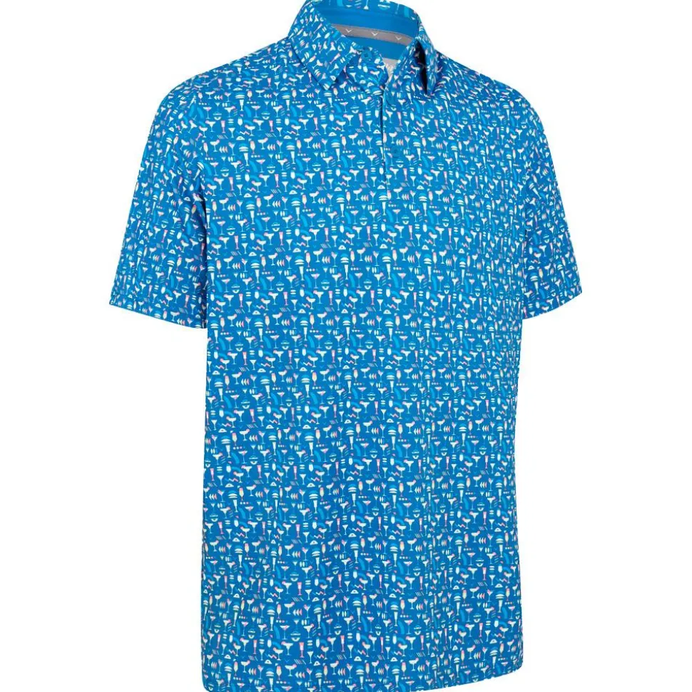 Polo Callaway Golf Emea Short Sleeve Cocktail Galaxy Blue