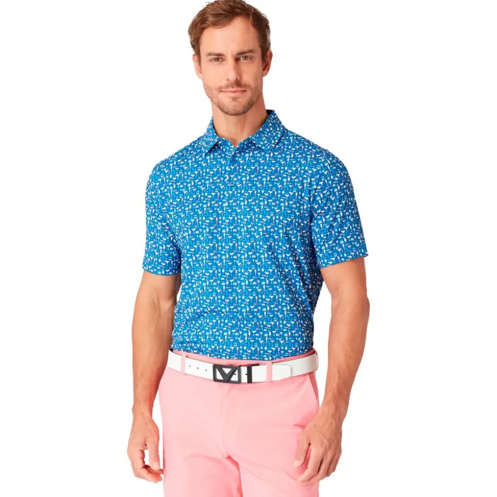 Polo Callaway Golf Emea Short Sleeve Cocktail Galaxy Blue