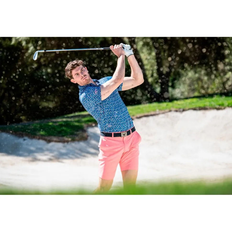 Polo Callaway Golf Emea Short Sleeve Cocktail Galaxy Blue