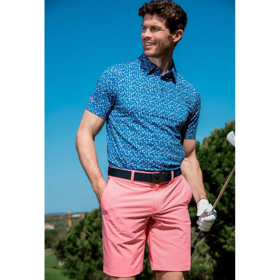 Polo Callaway Golf Emea Short Sleeve Cocktail Galaxy Blue