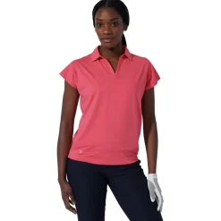 Polo Daily Sports Bella Birdie Cap Short Sleeve Polo Shirt Intense Coral