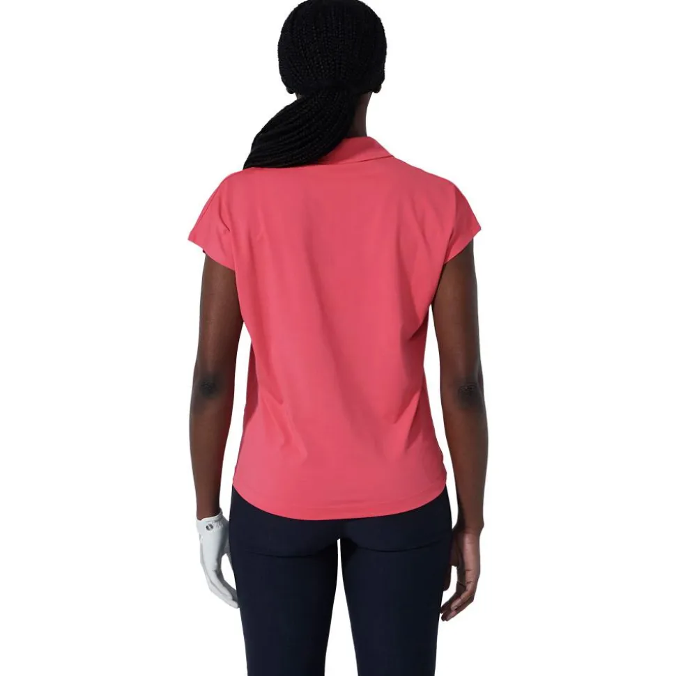 Polo Daily Sports Bella Birdie Cap Short Sleeve Polo Shirt Intense Coral