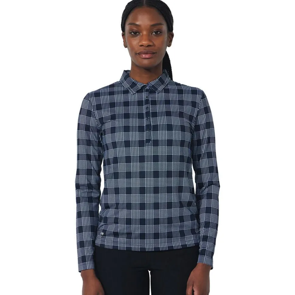 Polo Daily Sports Checked Ls Polo Shirt Navy