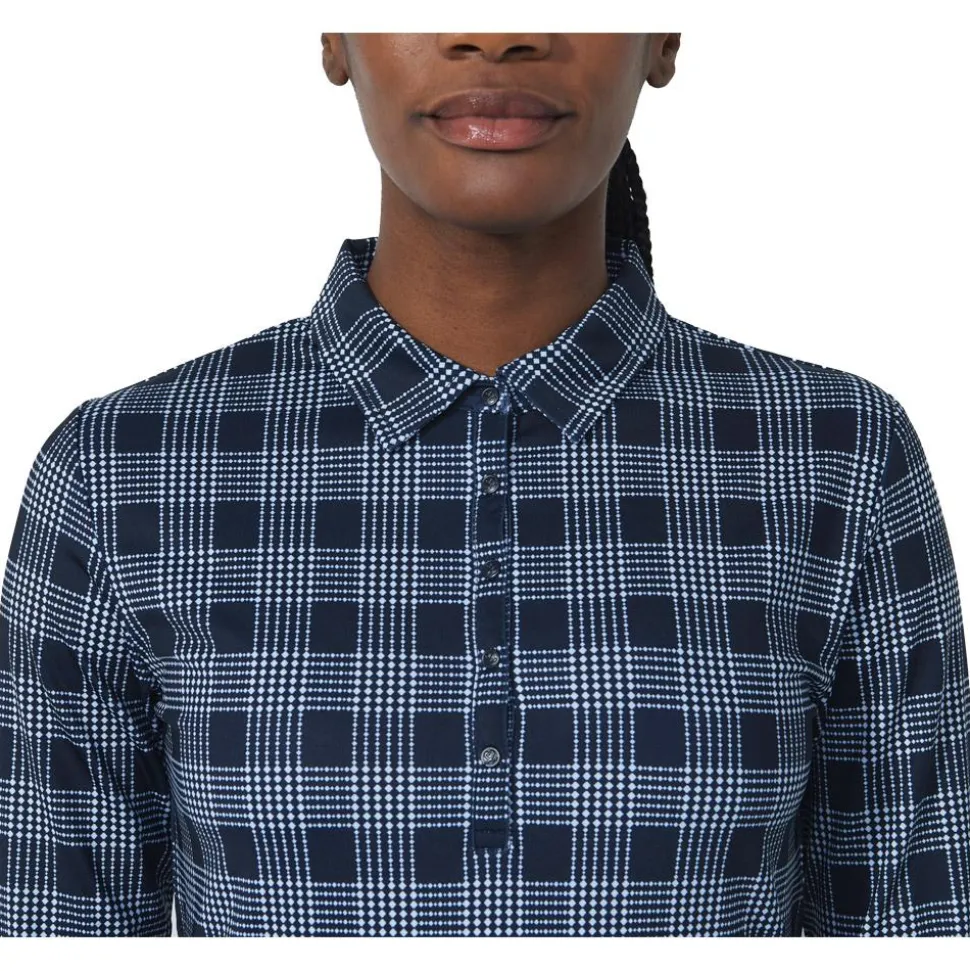 Polo Daily Sports Checked Ls Polo Shirt Navy