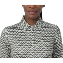 Polo Daily Sports Printed Air Ls Polo Shirt Diamond Geo