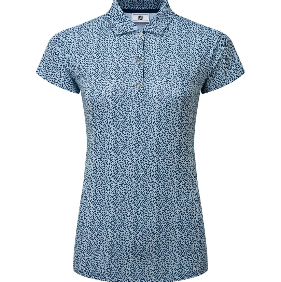 Polo Footjoy Animal Print Cap Sleeve Shirt Skyway