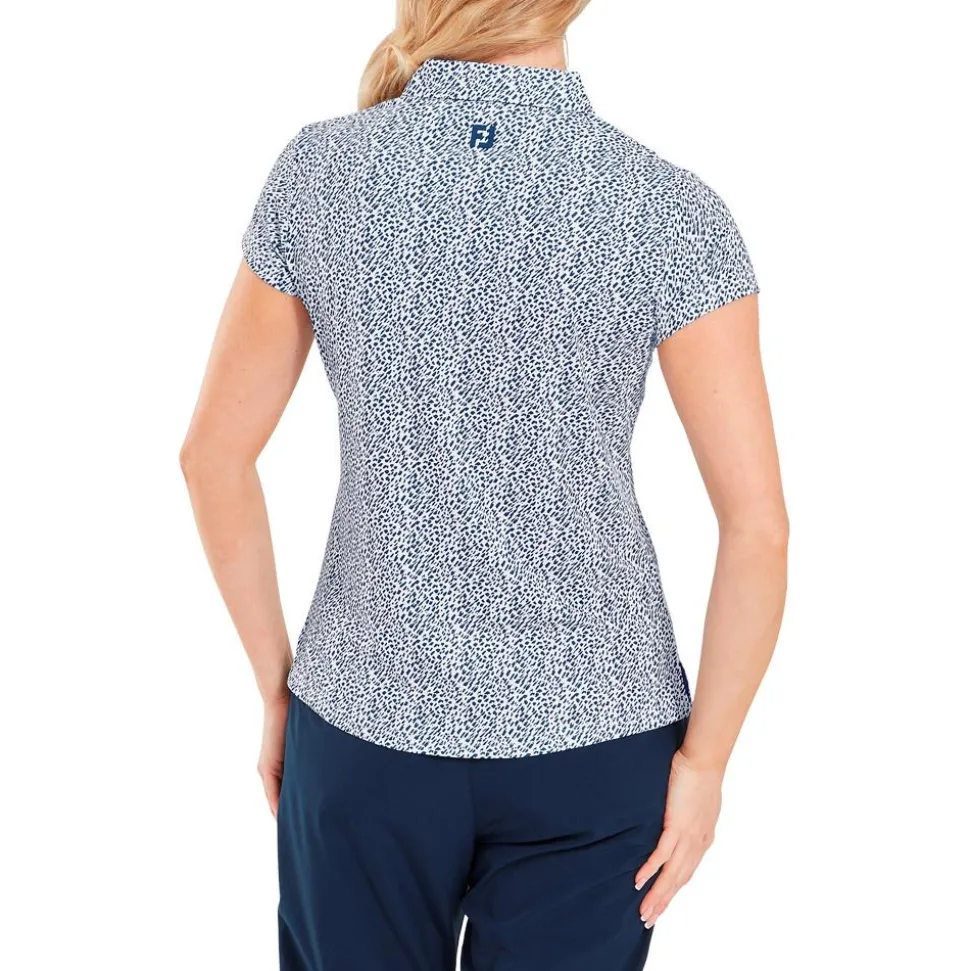 Polo Footjoy Animal Print Cap Sleeve Shirt Skyway