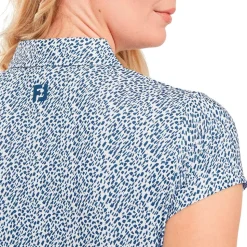 Polo Footjoy Animal Print Cap Sleeve Shirt Skyway