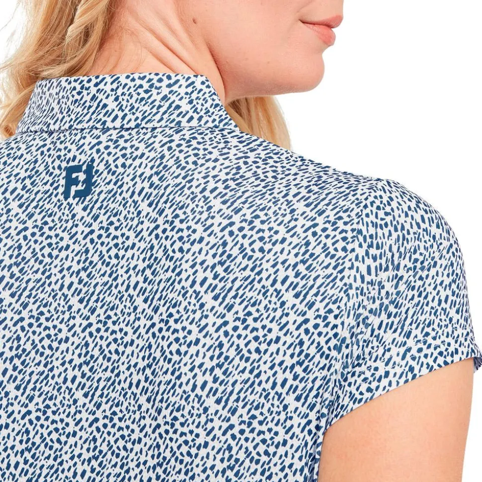 Polo Footjoy Animal Print Cap Sleeve Shirt Skyway