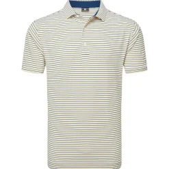 Polo Footjoy Balance Stripe Lisle White Taxi