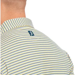 Polo Footjoy Balance Stripe Lisle White Taxi