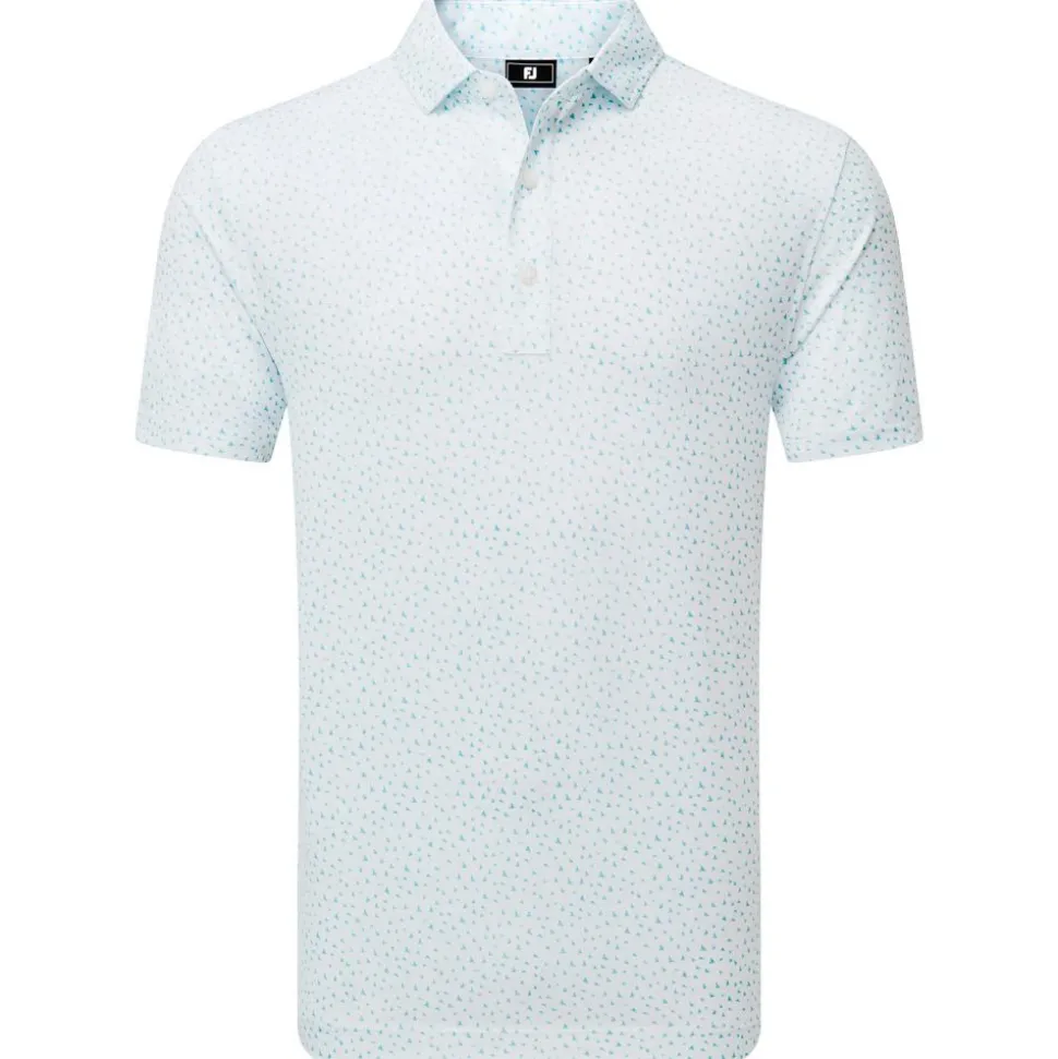 Polo Footjoy Bird Print White Air Blue