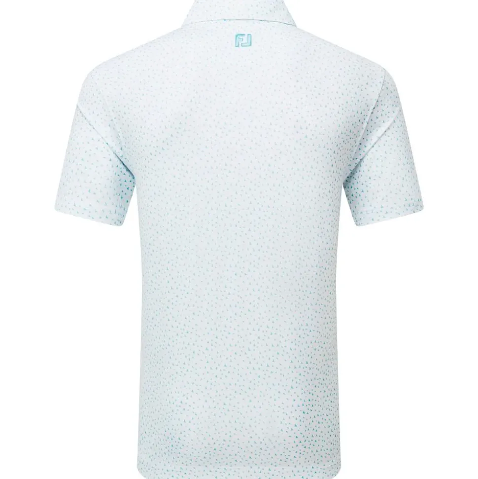 Polo Footjoy Bird Print White Air Blue