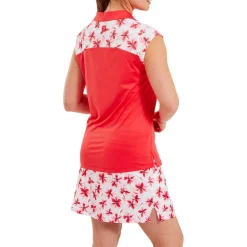 Polo Footjoy Blocked Floral Print Lisle W Red