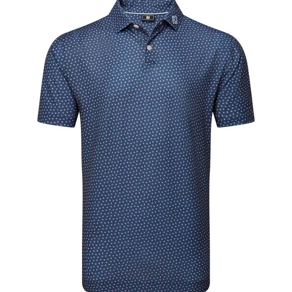 Polo Footjoy Bounce Print Pique Dark Denim