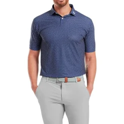 Polo Footjoy Bounce Print Pique Dark Denim