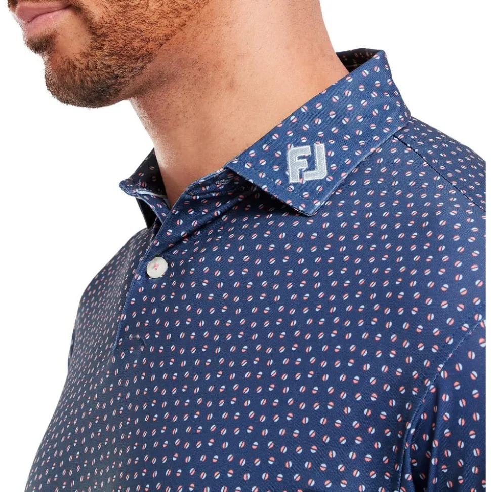 Polo Footjoy Bounce Print Pique Dark Denim