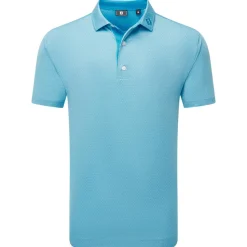 Polo Footjoy Deco Diamond Print Air Blue High Tide