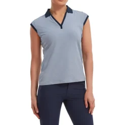 Polo Footjoy End On End Striped Lisle Navy