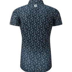 Polo Footjoy Floral Print Lisle Navy White