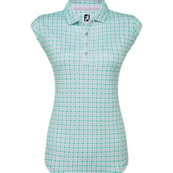 Polo Footjoy Gingham Print Lavande Menthe