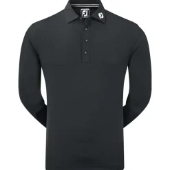 Polo Footjoy Thermolite Long Sleeved Smooth Pique Black