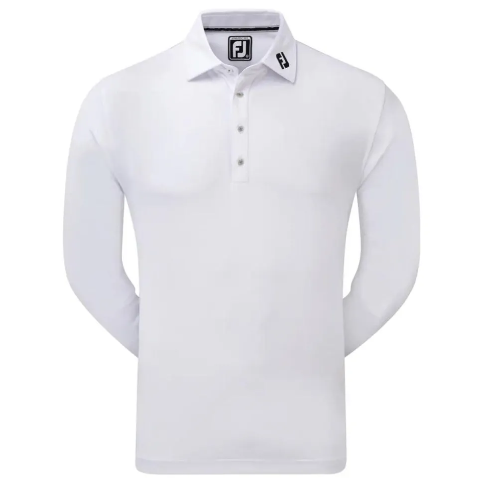 Polo Footjoy Thermolite Long Sleeved Smooth Pique White