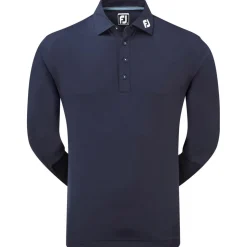 Polo Footjoy Thermolite Long Sleeved Smooth Pique Navy