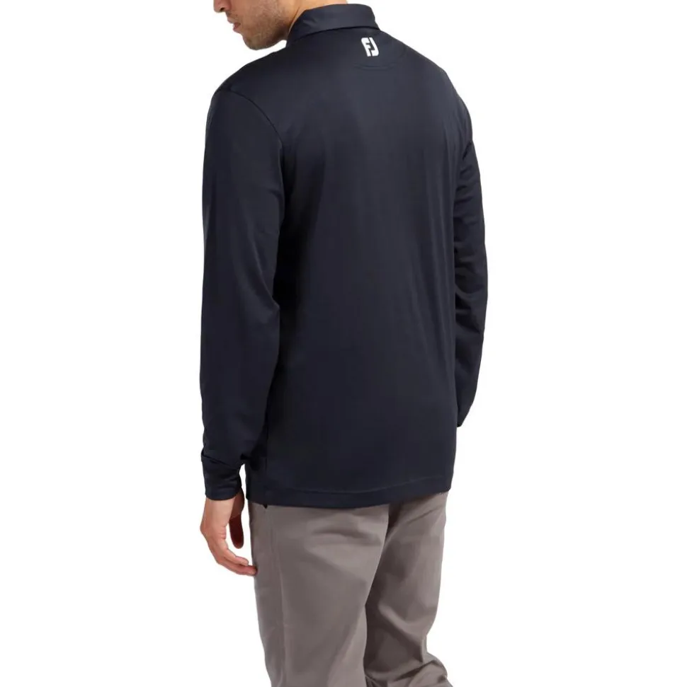 Polo Footjoy Thermolite Long Sleeved Smooth Pique Navy
