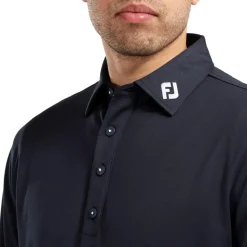 Polo Footjoy Thermolite Long Sleeved Smooth Pique Navy