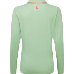 Polo Footjoy Women's Thermal Jersey Sage With Peach Tipping