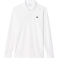 Polo Lacoste Solid Long Sleeve Blanc