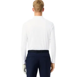 Polo Lacoste Solid Long Sleeve Blanc