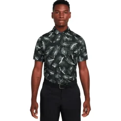 Polo Nike Dri Fit Tour Polo Pine Print Cargo Khaki Black