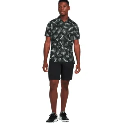 Polo Nike Dri Fit Tour Polo Pine Print Cargo Khaki Black