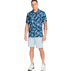 Polo Nike Dri Fit Tour Polo Pine Print Aegean Storm White