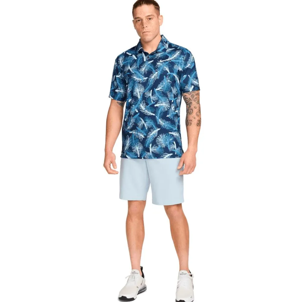 Polo Nike Dri Fit Tour Polo Pine Print Aegean Storm White
