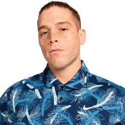 Polo Nike Dri Fit Tour Polo Pine Print Aegean Storm White