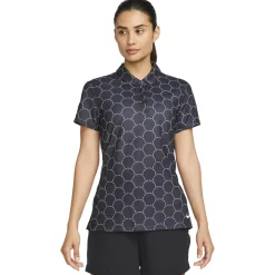 Polo Nike W Dri Fit Victory Polo Print Black White