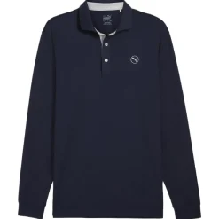 Polo Puma Golf Cloudspun Ls Midweight Polo Deep Navy Dark Sage