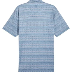 Polo Puma Golf Fair Isle Micro Print Polo Blue Horizon White Glow