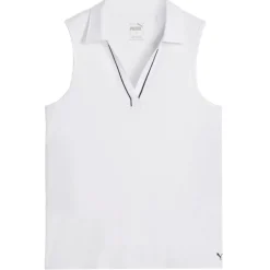 Polo Puma Golf W Cloudspun Piped SL Polo White Glow