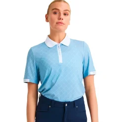Polo Rohnisch Abby Poloshirt Micro R Check Dove Blue