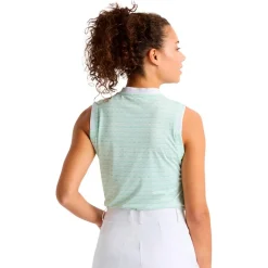 Polo Rohnisch Abby Sleeveless Top Monogram Green Ash