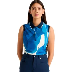Polo Rohnisch Deni Sleeveless Blue Aquarelle
