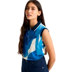 Polo Rohnisch Deni Sleeveless Blue Aquarelle